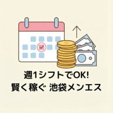 学生・Wワーク必見！「週1」でもガッツリ稼げるシフト例｜池袋メンエス求人の活用術
